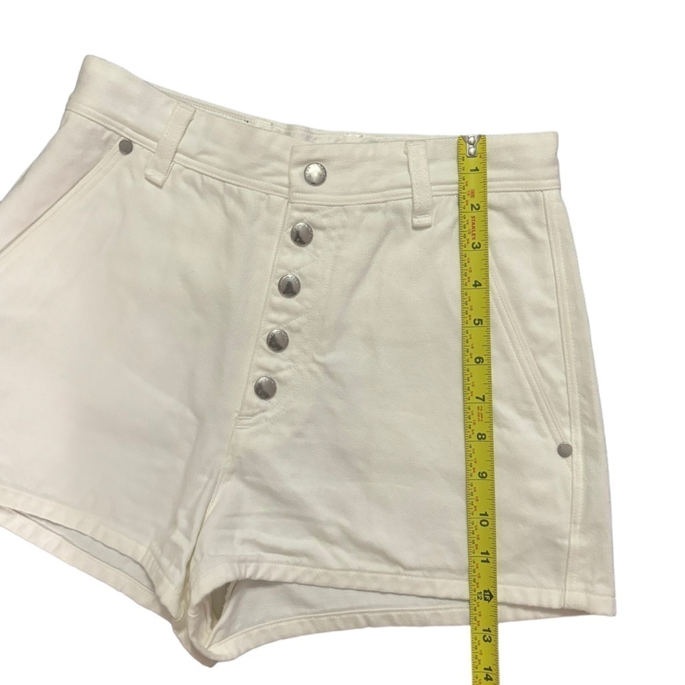 Rag & Bone Branson Snap-Front Twill Shorts Size
2 White Mid-Rise - Picture 10 of 14